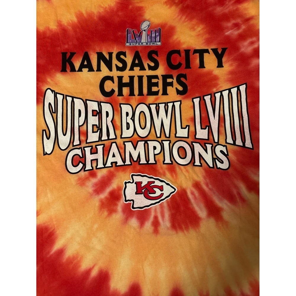 Kansas City Chiefs Super Bowl LVIII Champions Men's XL Tie dyed